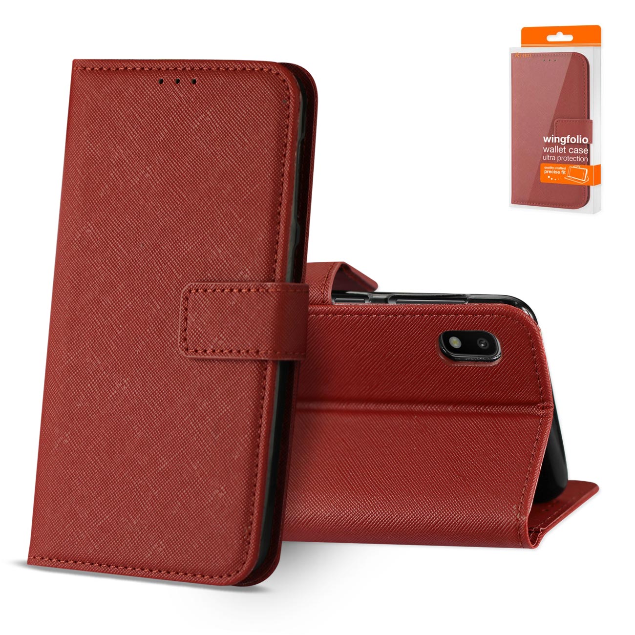 Reiko SAMSUNG GALAXY A10 3-In-1 Wallet Case In RED